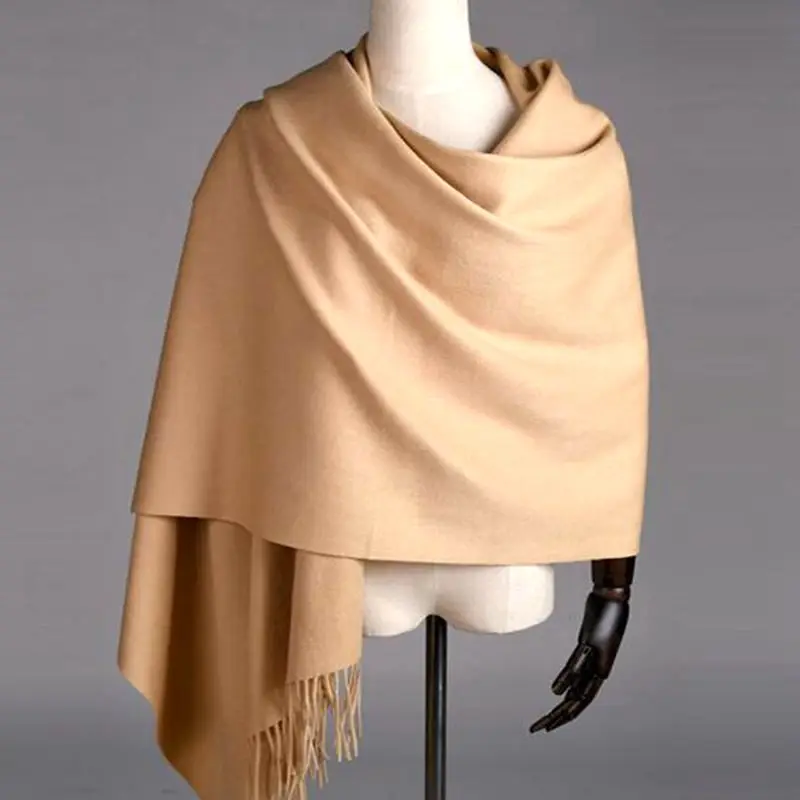 

Thicken 330g Winter Scarf Women 100% Lambswool Large Long Blanket Scarfs Shawl Pashmina Soft Warm Scarves Wraps 200x70cm Gifts