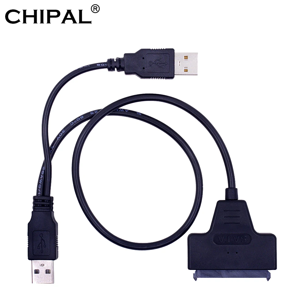 CHIPAL 2018 горячий SATA к USB 2 0 до 7 15 22pin АДАПТЕРНЫЕ кабели Внешнее питание для 5 ''Ssd Hdd