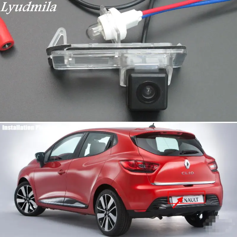 Для Renault Clio 4 IV 2012~-Автомобильная камера заднего вида/HD CCD RCA NTST или PAL/лампа для номерного знака OEM