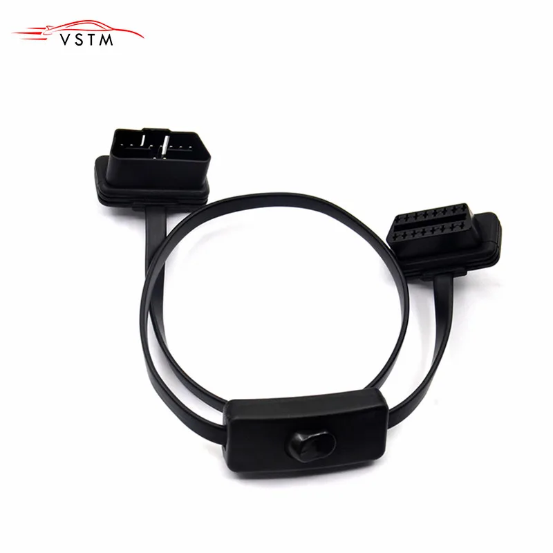 Автомобильный соединительный кабель OBD2 сплиттер с переключателем 2 в 1