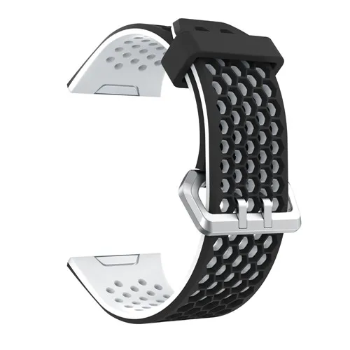 Aresh для Fitbit ионический ремешок, регулируемый спортивный силиконовый аксессуар для Fitbit ionic Smartwatch, розовый/зеленый(Большой 6,"-8,1" - Цвет: Black white