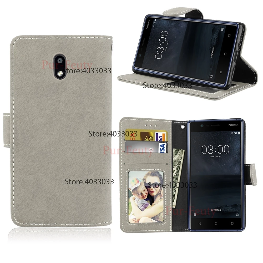 Flip Case for Nokia 3 TA-1032 TA-1020 Phone Leather Cover Global Dual TA 1032 Luxury Wallet Silicone | Мобильные телефоны и