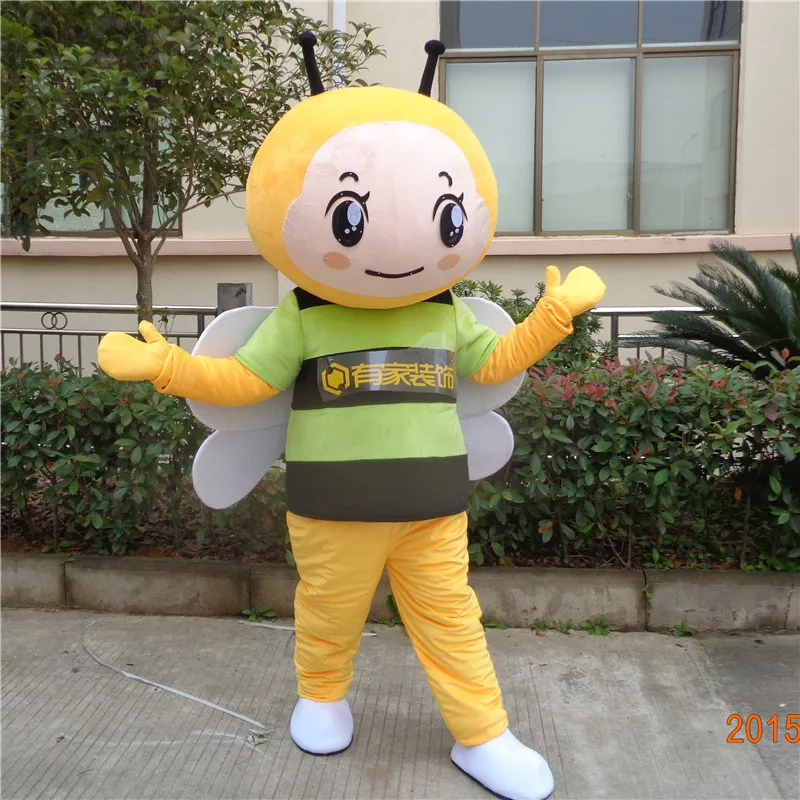 character Maya bee mascot costume hot sale all kinds of bee costumes Christmas Party Suit costume mascotte adulte fancy gifts - Color: AS SHWON