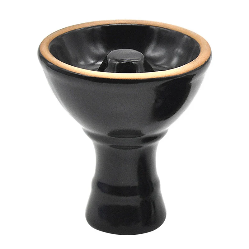 SH090Black Керамическая чаша для кальяна с металлическим держателем угля Narguiles Sheesha Narguile Chicha табачная чаша аксессуары для кальяна - Цвет: SH090Black