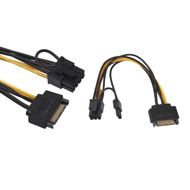 1 шт. один SATA 8pin(6 + 2) до 15pin Powr адаптер кабель 20 см PCI-E питания k5 | Электроника