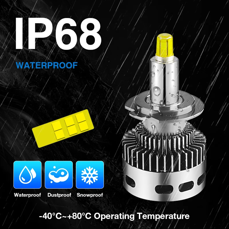 Мини 12 Сторон 18000LM H1 H7 светодиодный H8 H11 HB3 9005 HB4 9006 3D фары высокой мощности для