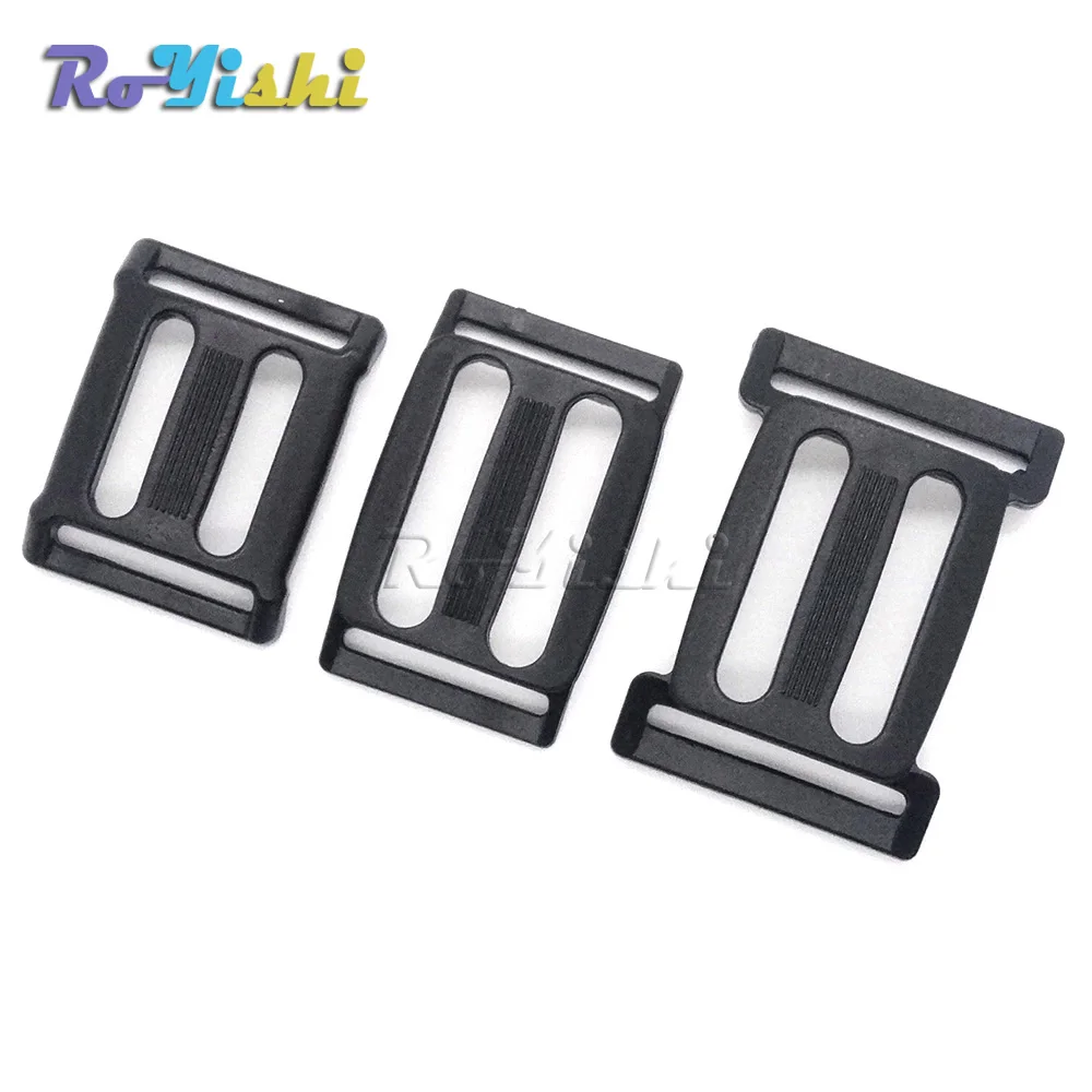 

10pcs/pack Plastic Multi-function Tri-Glide Slider Adjust Arched Buckle for Ourdoor Backpack Bags Webbing