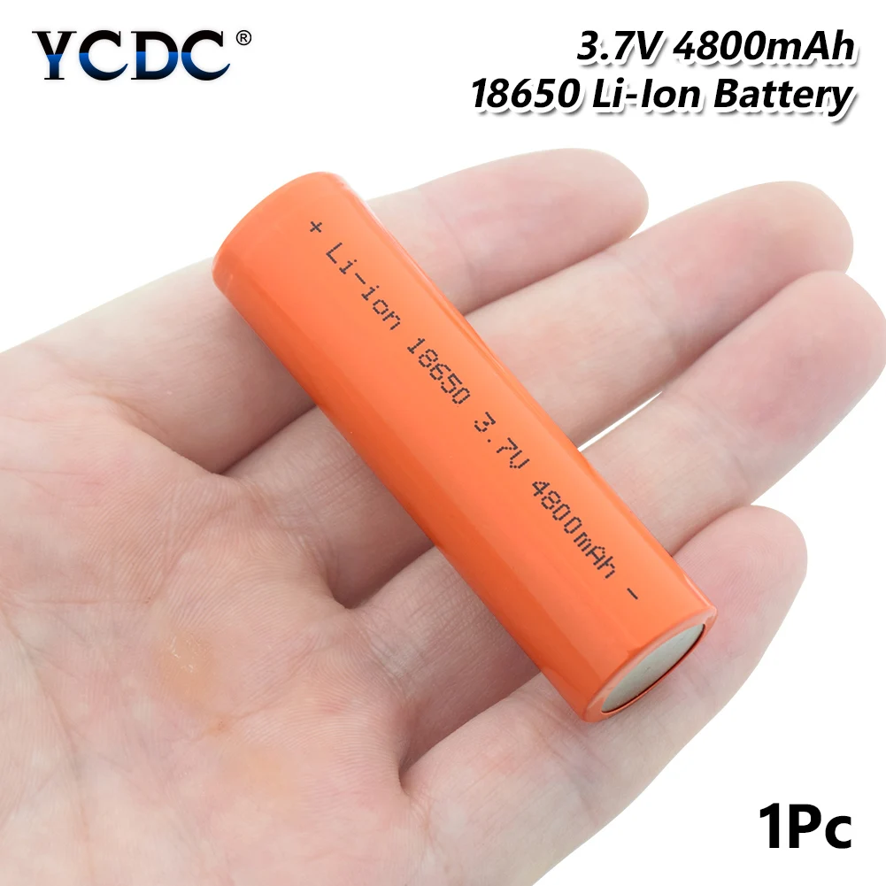 1 PCS 18650 Батарея 3,7 V 4800mAh литий-ионная литиевая аккумуляторная батарея с высоким разрядом большой ток батарея для фонарика фонарь - Цвет: 1 PCS