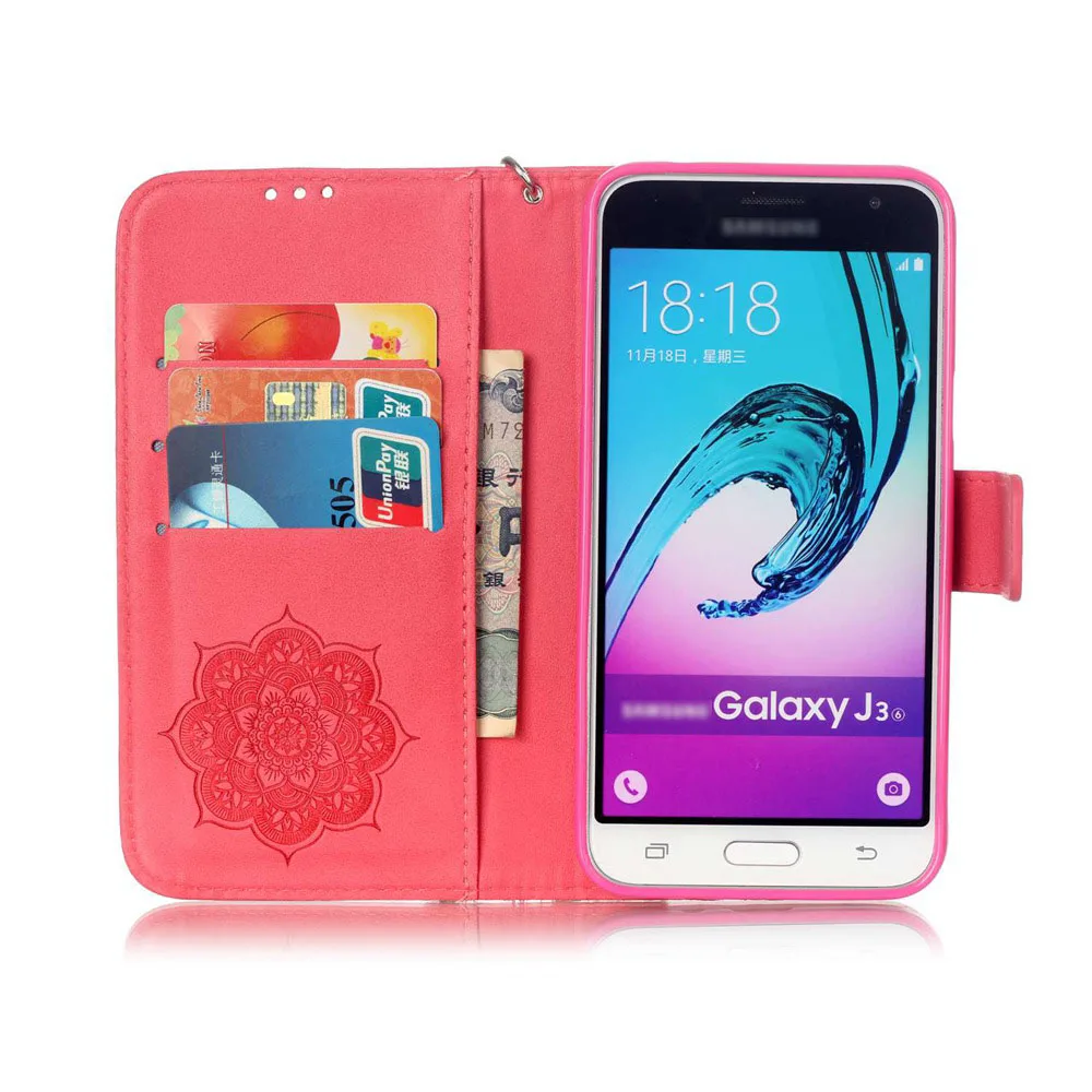 Роскошные побрякушки камень кошелек кожаный чехол флип для Fundas samsung Galaxy J3/J3 2016 J3