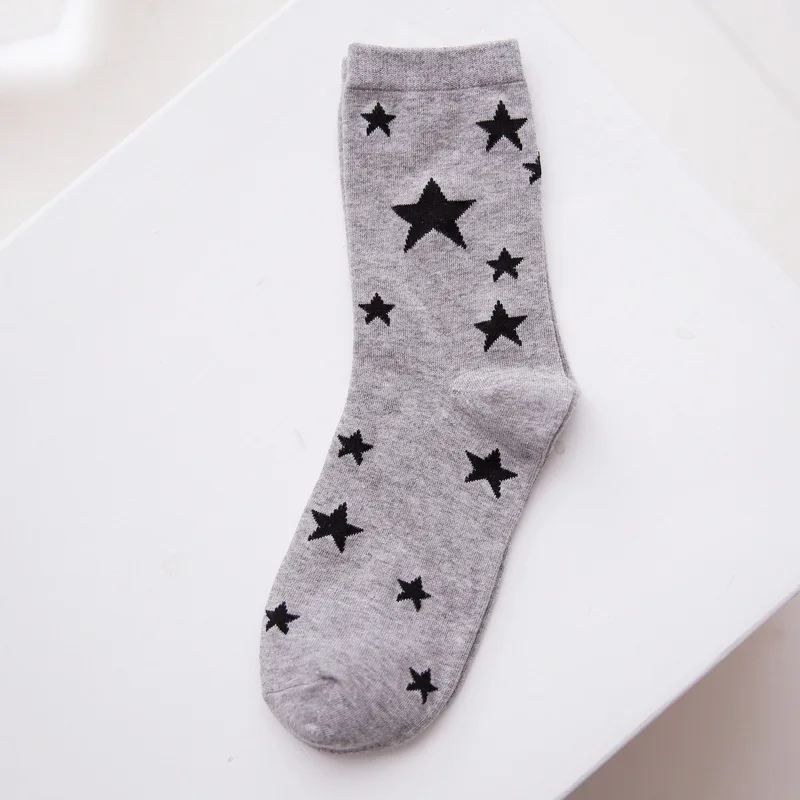 Женские Модные хлопковые носки со звездами 1 пара зимние и осенние удобные милые