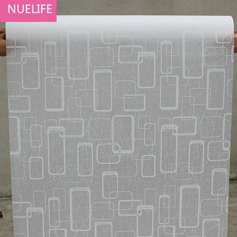 pvc 45x200cm geometric pattern window sticker balcony opaque bathroom sunscreen glass sliding door | Дом и сад