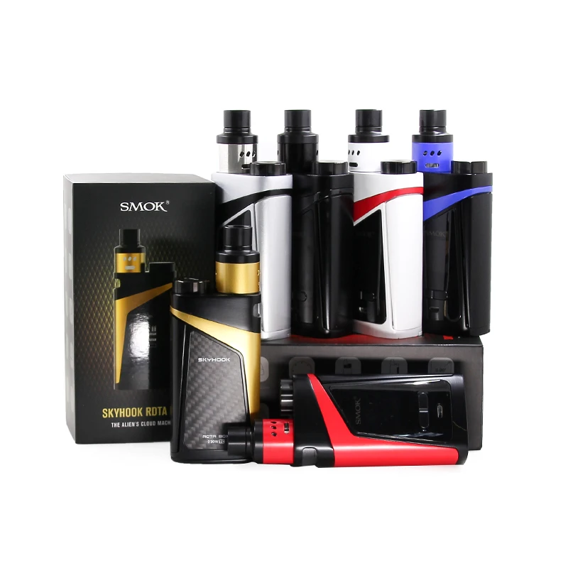 100% оригинал Smok Skyhook rdta BOX комплект 220 Вт SKYHOOK коробка мод с 9 мл SMOK Tank VS чужой |