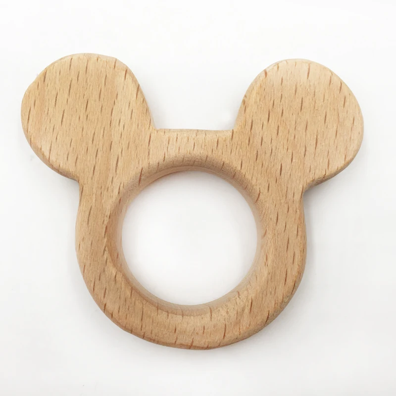 Деревянные бусины в форме животных 4 шт./лот натуральный держатель деревянные для