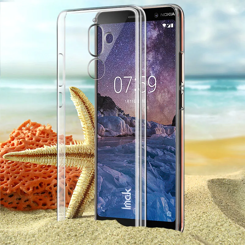 Чехол IMAK Crystal для Nokia 7 Plus жесткий прозрачный чехол ПК Fundas чехлы телефонов задняя