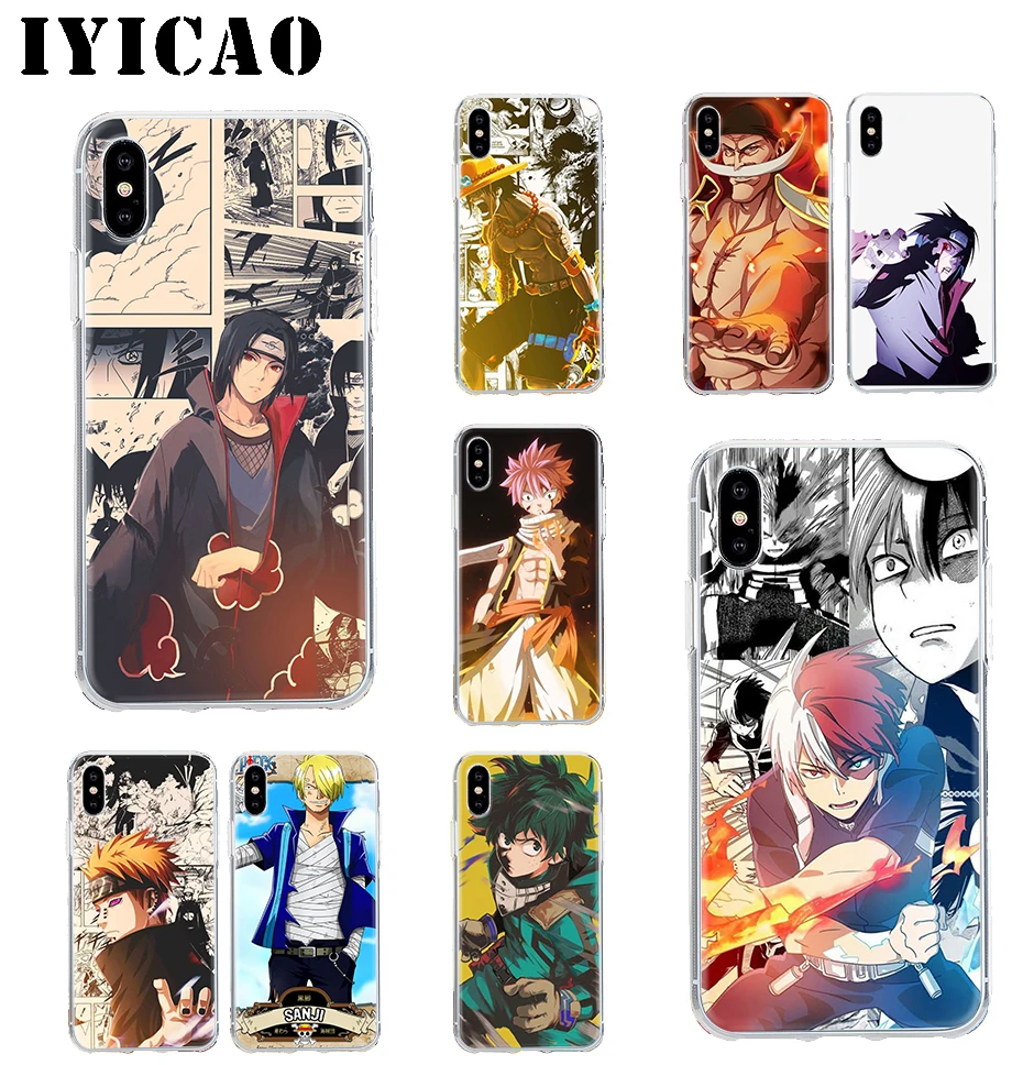 Япония Аниме Мой герой Academy one piece Жесткий Чехол для iPhone 4 4S 5 5S Se 6 7 7plus 8 8Plus X XS MAX XR 6s