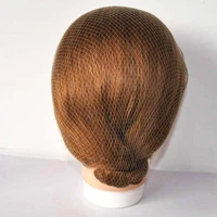 invisible hair nets disposable bun ballet 20inch blonde color dance hair net 5mm with elastic edge