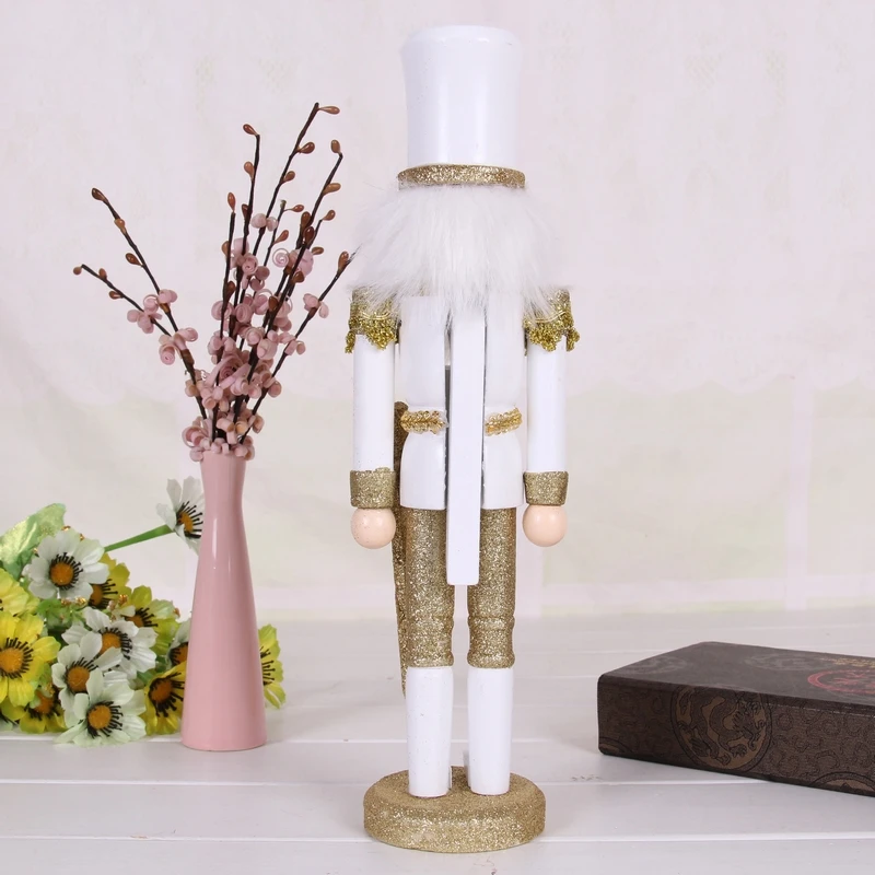 

30CM Wooden Doll Toy Nutcracker Puppet Soldier Home Furnishings Bar Restaurant Decoration Ornament Exquisite Gift