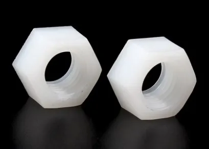 white 50 шт. M2 M2.5 M3 M4 m5 m6 m8 m10 m12 белые и черные нейлоновые пластиковые шестигранные гайки - Цвет: white