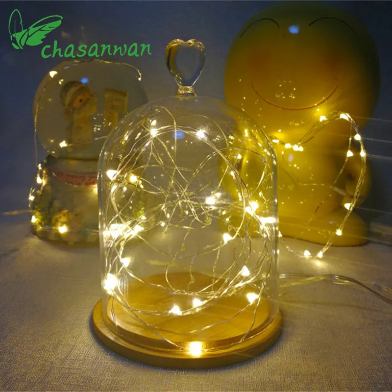 2 м 20LED медная проволока струнный светильник на День святого Валентина свадебные декоративные лампы вечерние рождественские украшения для дома Новогоднее украшение, Q