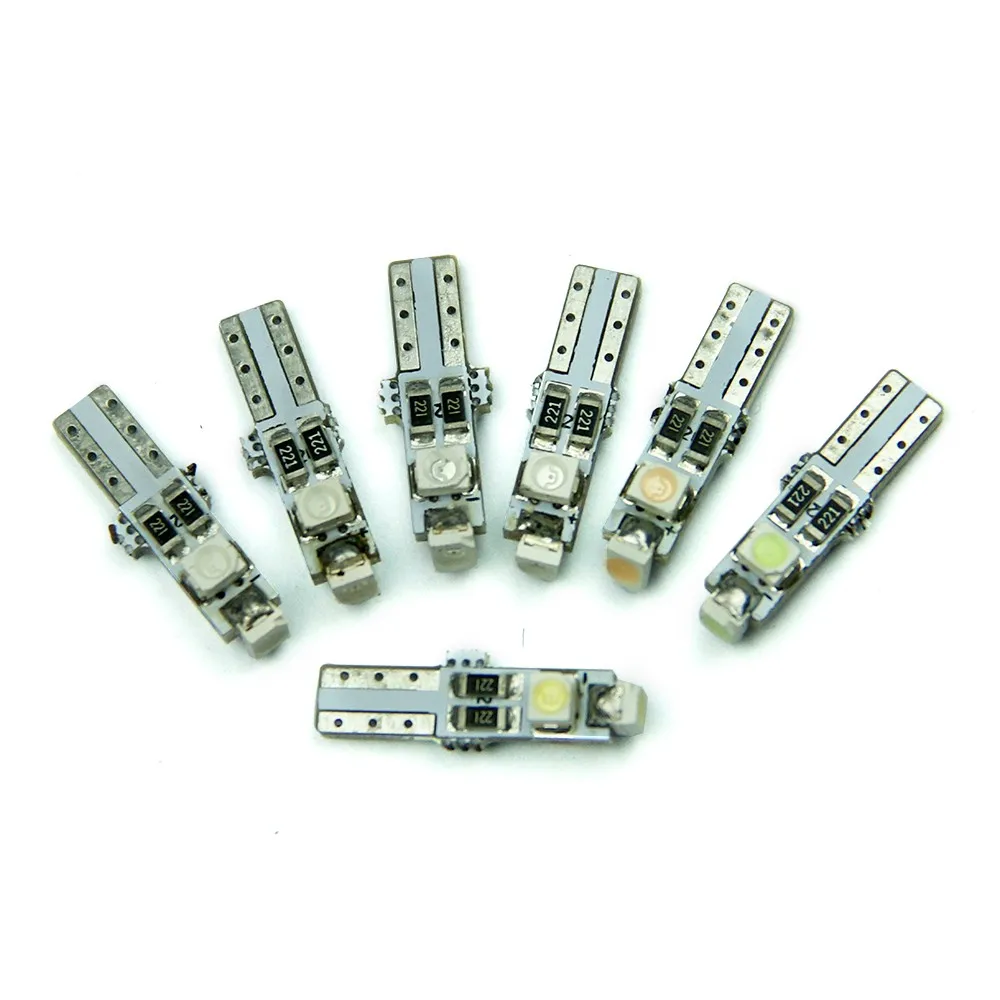 10 шт. T5 светодиодный авто 3 smd 3528 Клин светильник лампа приборная панель