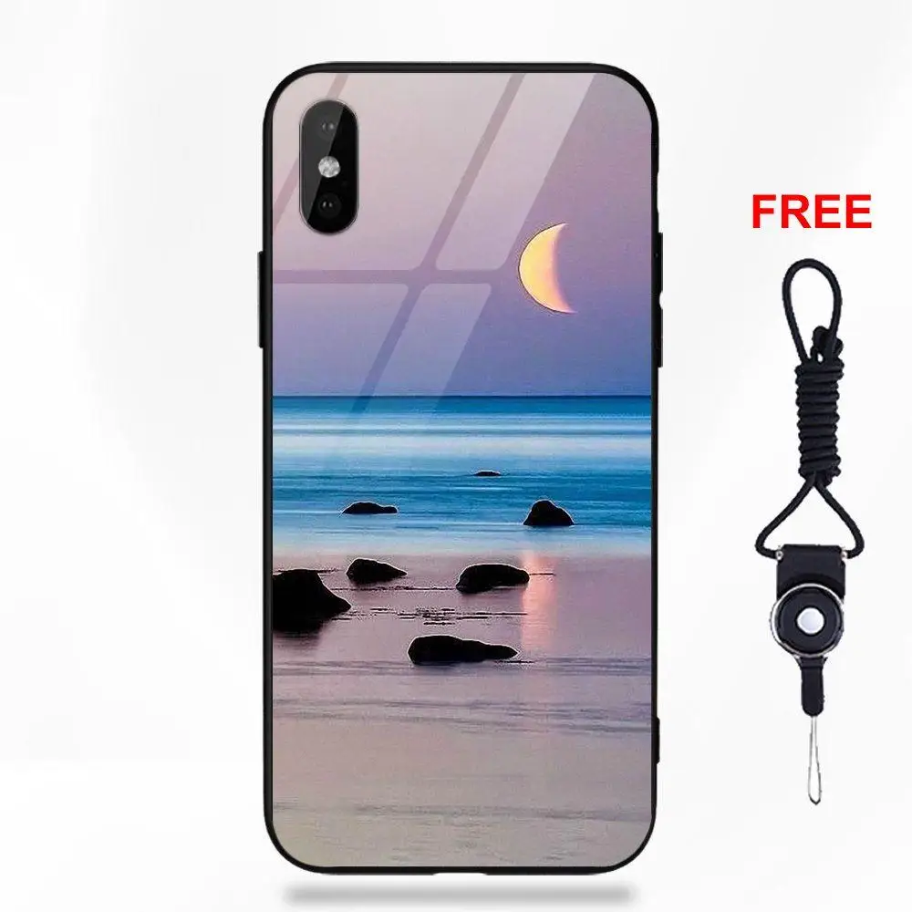 Vvcqod кошка на Полумесяца для Apple iPhone 5 5C 5S SE 6 6S 7 8 Plus X XS Max XR мягкая ТПУ Рамка