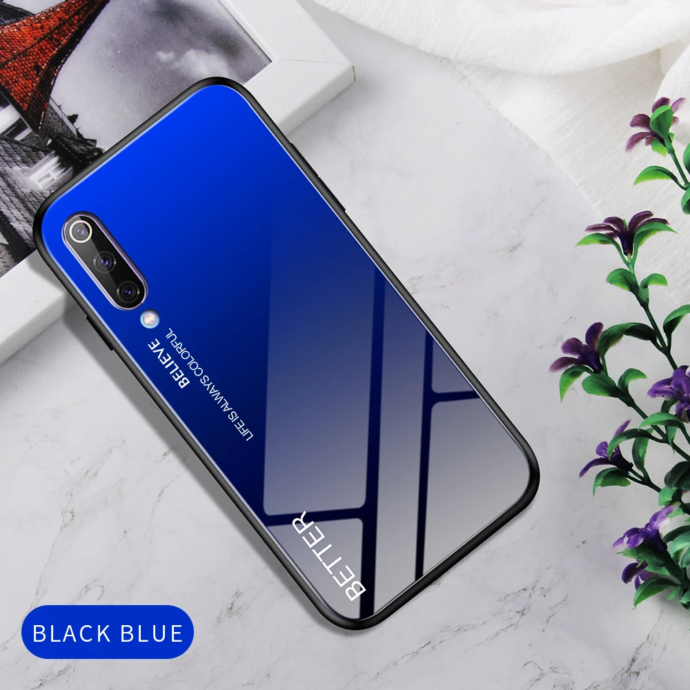 style 01 Для xiaomi mi A3 чехол Роскошный Мраморный градиентный жесткий защитный чехол из закаленного стекла для xiaomi mi a3 lite mi a3 - Цвет: style 01