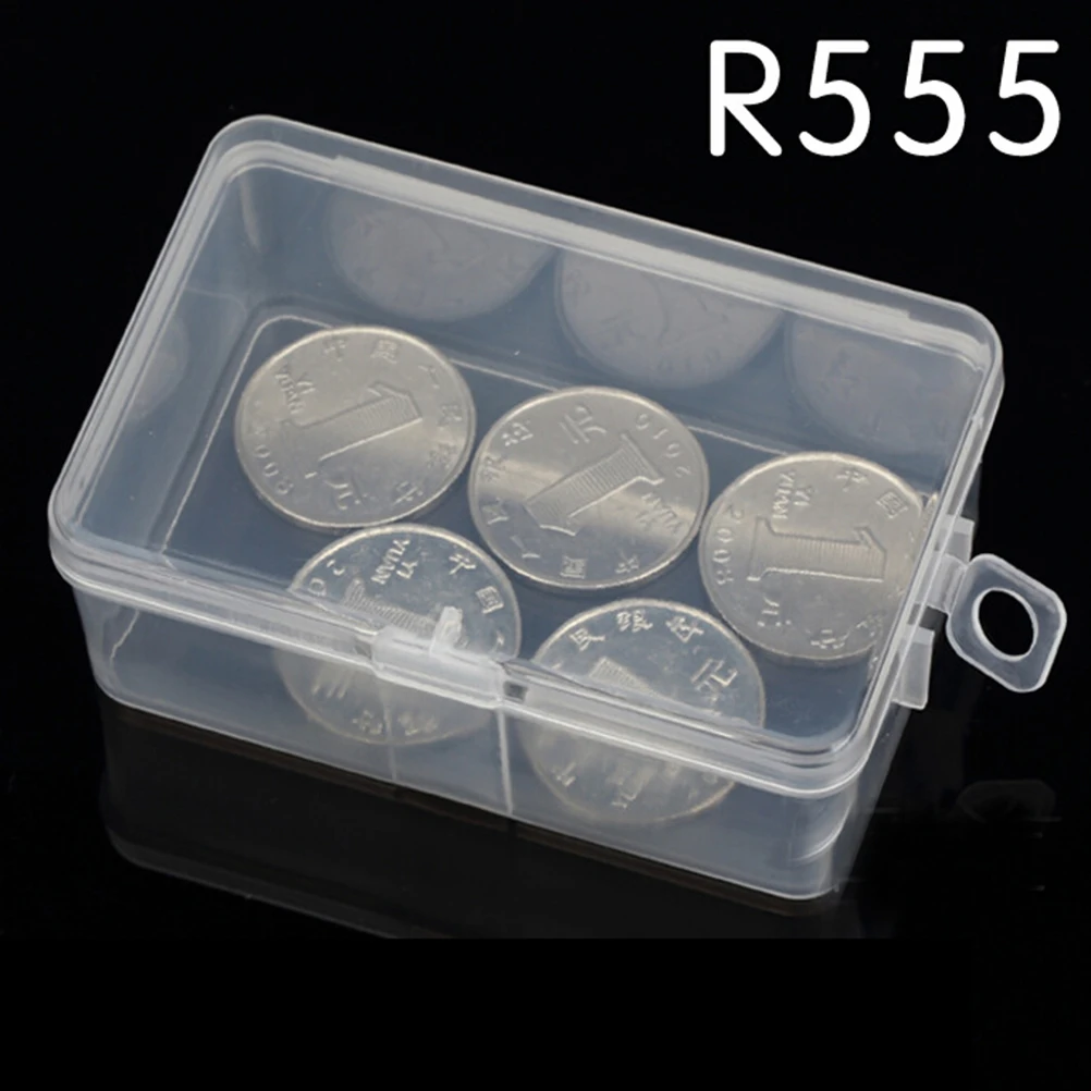 Практичная домашняя коробка R555 прямоугольная маленькая пластиковая прозрачная