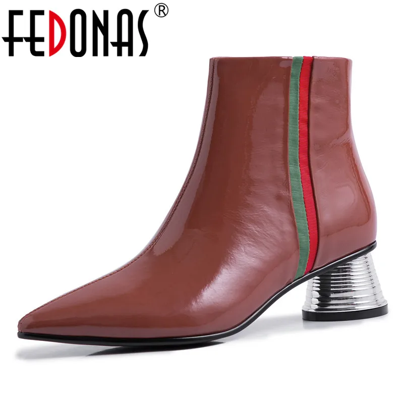 FEDONAS/2020 г. сезон осень зима теплые женские сапоги выше колена вязаные высокие из