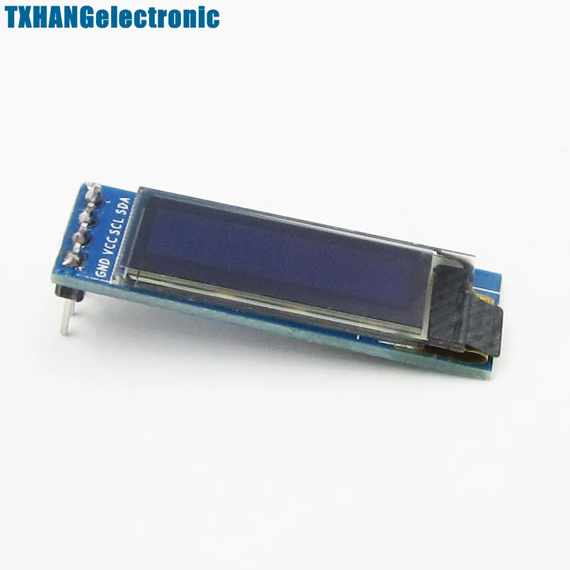 0 91 дюймов 128x32 IIC I2C синий OLED ЖК-дисплей DIY модуль SSD1306 Драйвер IC DC 3 В 5 для Arduino PIC |