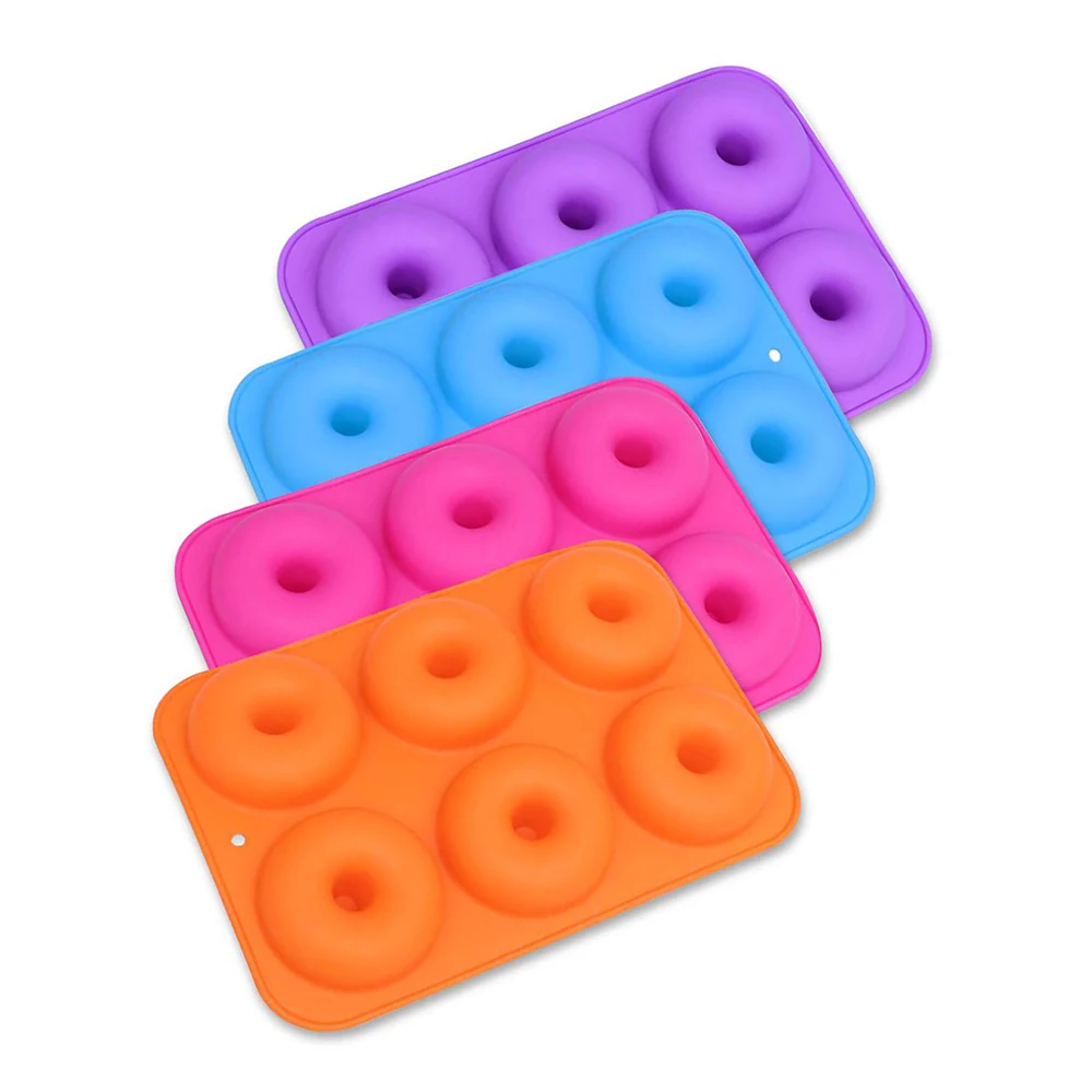 

Bakeware Cake Mold Silicone Non-Stick Baking Pastry Tools Donut Pudding Jelly Fondant Orange Blue Purple Red Kitchen accessories