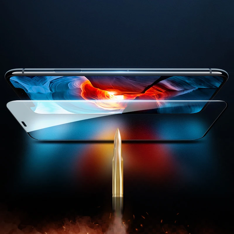 Изогнутое закаленное стекло с клеем для iPhone X XR Xs Max Защита экрана Apple 6 7 8 plus