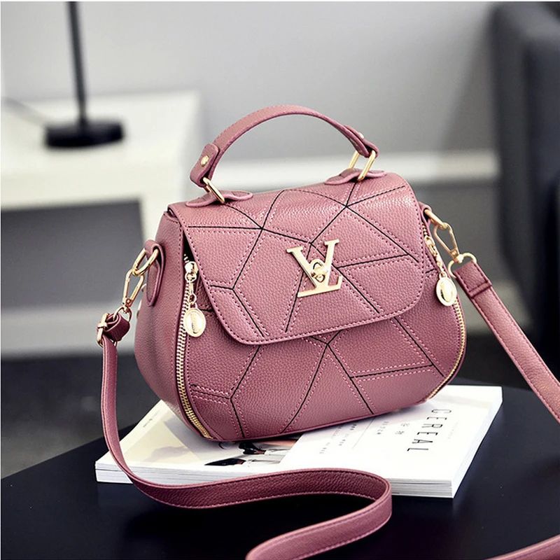 Мода 2017 г. женщина Геометрия небольшой V Стиль седло Роскошные Сумки Crossbody для Для