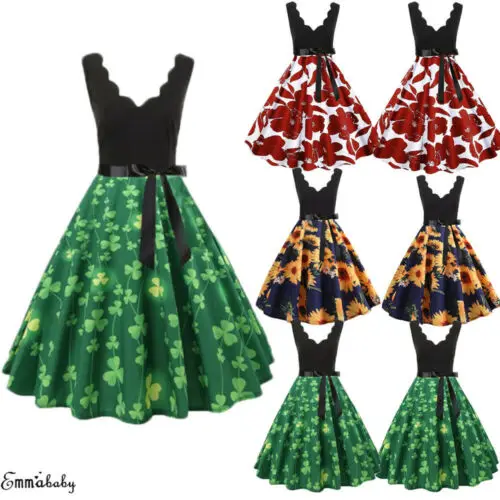 Стильный женский Глубокий v-образный вырез с высокой талией бантом и цветочным