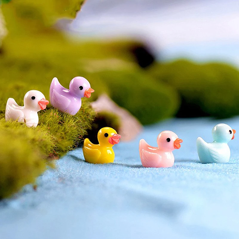

10pcs Mini Duck DIY Garden Miniature Micro Landscape Succulent Plant Bonsai Decoration mini ducks