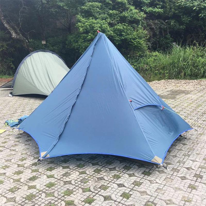 Billig AXEMEN Ultraleicht 2 Person Double Layer Wasserdicht Silicon Beschichtet Camping Strand Zelt