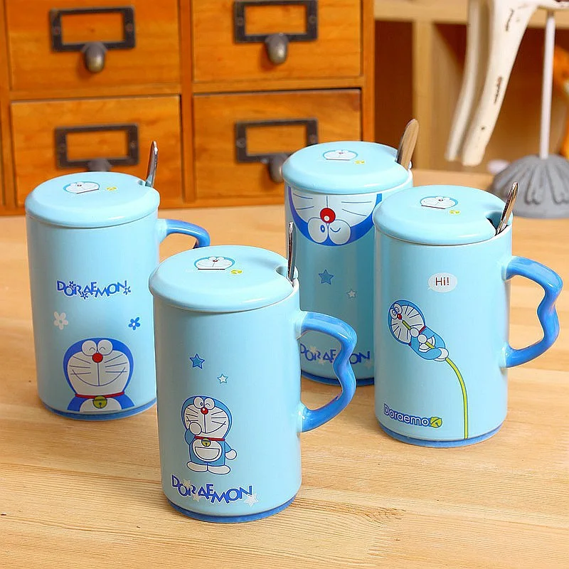 Новая креативная Милая синяя керамическая кружка Doraemon мультяшная молочная