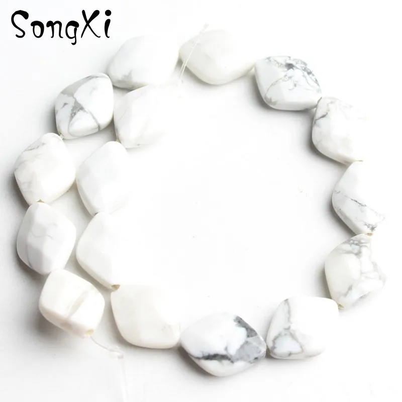 10*13mm 7.5'' Rhombic Turquoises Jades Sandstone DIY Bracelet Necklace Loose Spacer Beads Quartz For Jewelry Making | Украшения и