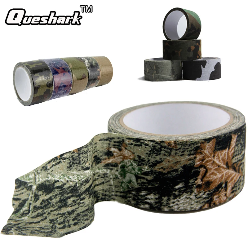 

5cmX10m Outdoor Camping Hunting Camo Duct Tape Military Tactical Camouflage Bionic Tape Wrap Waterproof Insulated Cloth Aid Tape