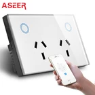 ASEER,AU Plug WIFI Smart Socket SAA certified 10A,110-240 В Синхронизация телефона, Текущий мониторинг, поддержка голосового управления AlexaGoogle