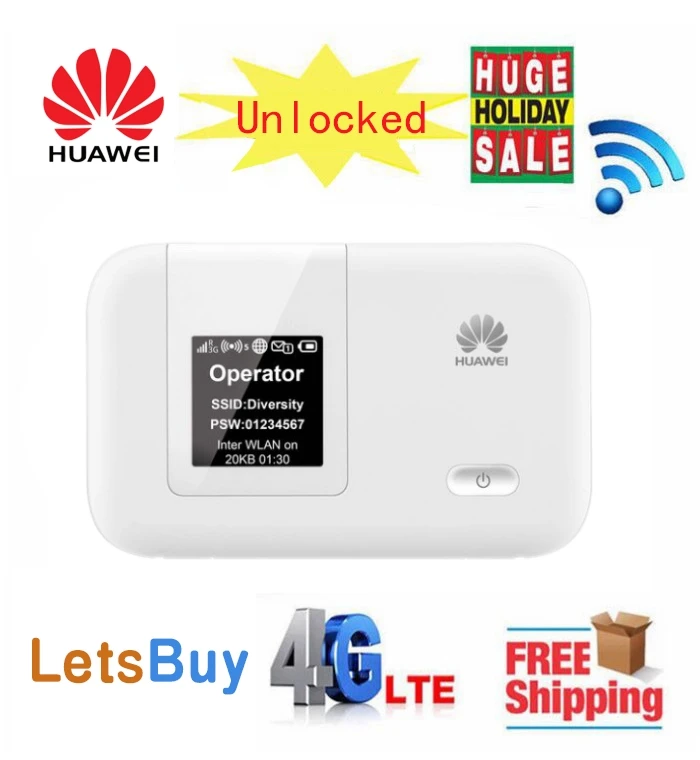 

Unlocked Huawei E5372 E5372S-32 E5372TS-32 LTE Cat4 Mobile WiFi Hotspot