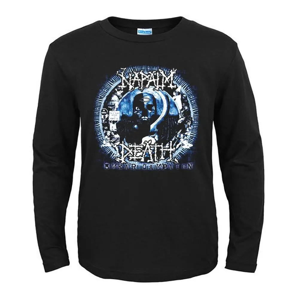 7 дизайнов Harajuku Napalm Death Rock рубашка фитнес Hardrock тяжелый металл хлопок Скейтборд Повседневная с длинным рукавом Череп Демон - Цвет: 4