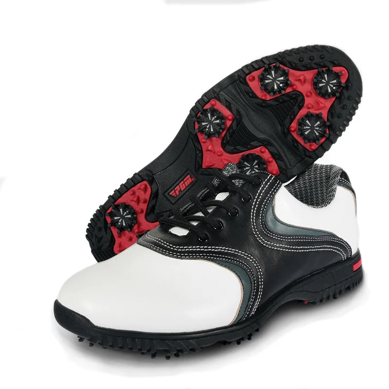 Мужские Нескользящие кроссовки PGM коричневые непромокаемые из воловьей кожи