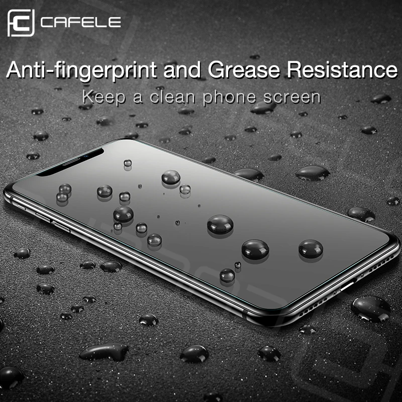 Защитное стекло Cafele закаленное для iPhone XR твердость 9H HD 6 1/XS 5 8/XS Plus|Защитные стёкла