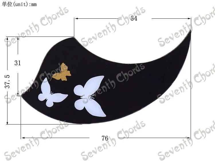 20 шт защитная накладка для укулеле гитарная Анти-Царапины пластина с бабочкой и в