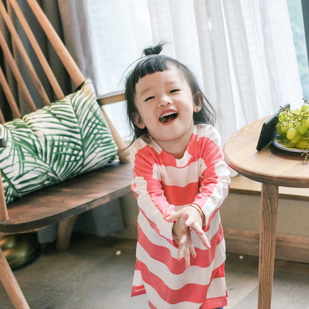2018 New kids clothes spring autumn baby Girls Clothing Cotton Dress Striped Princess O-neck Costume Dresses 2-6Y | Детская одежда и