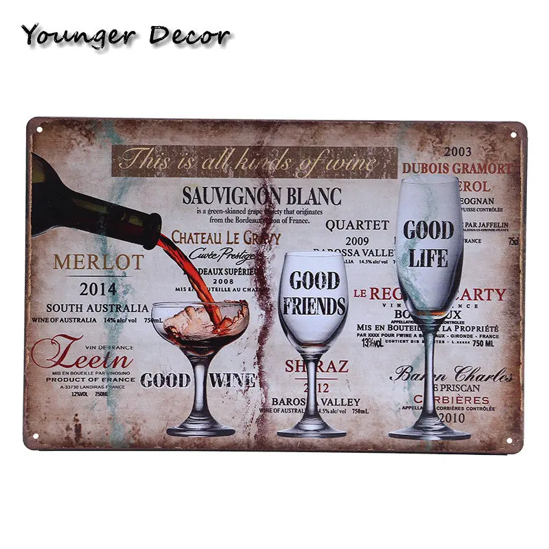 Настенный постер Cheeers And dryking Wine из пива 20*30 см металлические вывески для паба бара