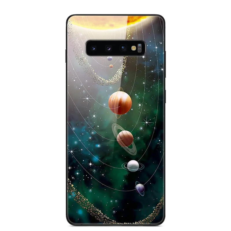 Чехол для samsung Galaxy S10 S10Plus, чехол из закаленного стекла для телефона, черный Чехол-бампер из ТПУ для samsung S10 Plus S10E S10+ s 10
