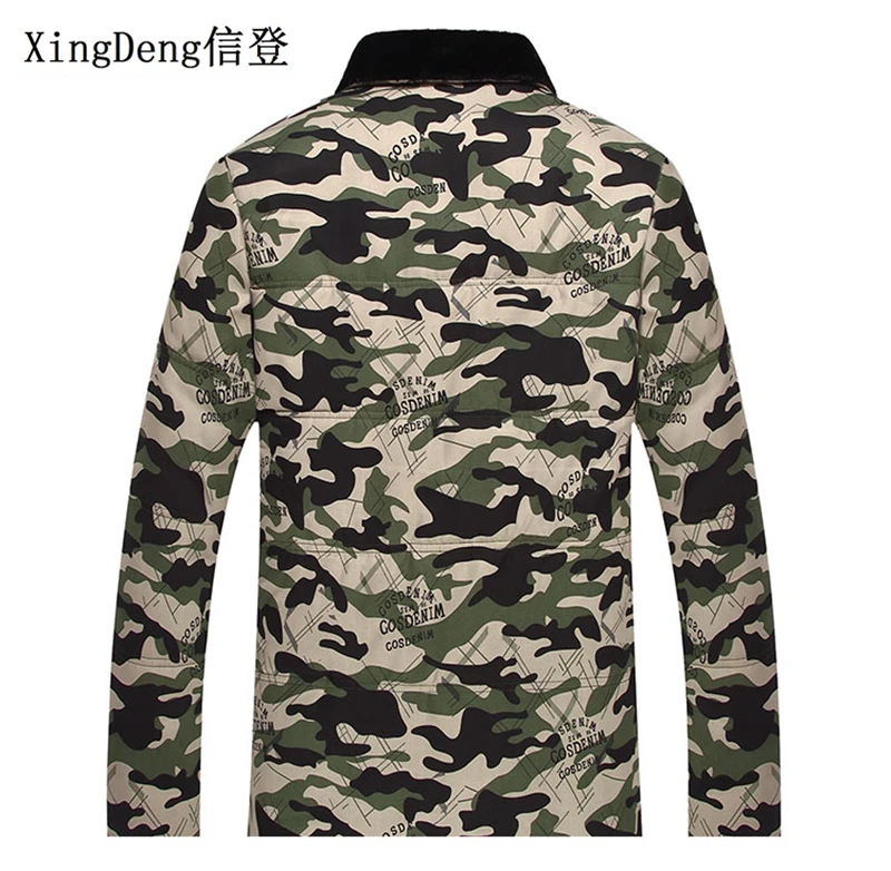 

XingDeng 2018 New Waterproof cotton Jackets Men Hooded Military Camouflage fashion Winter Warm Jacket Army Outerwear top Coat