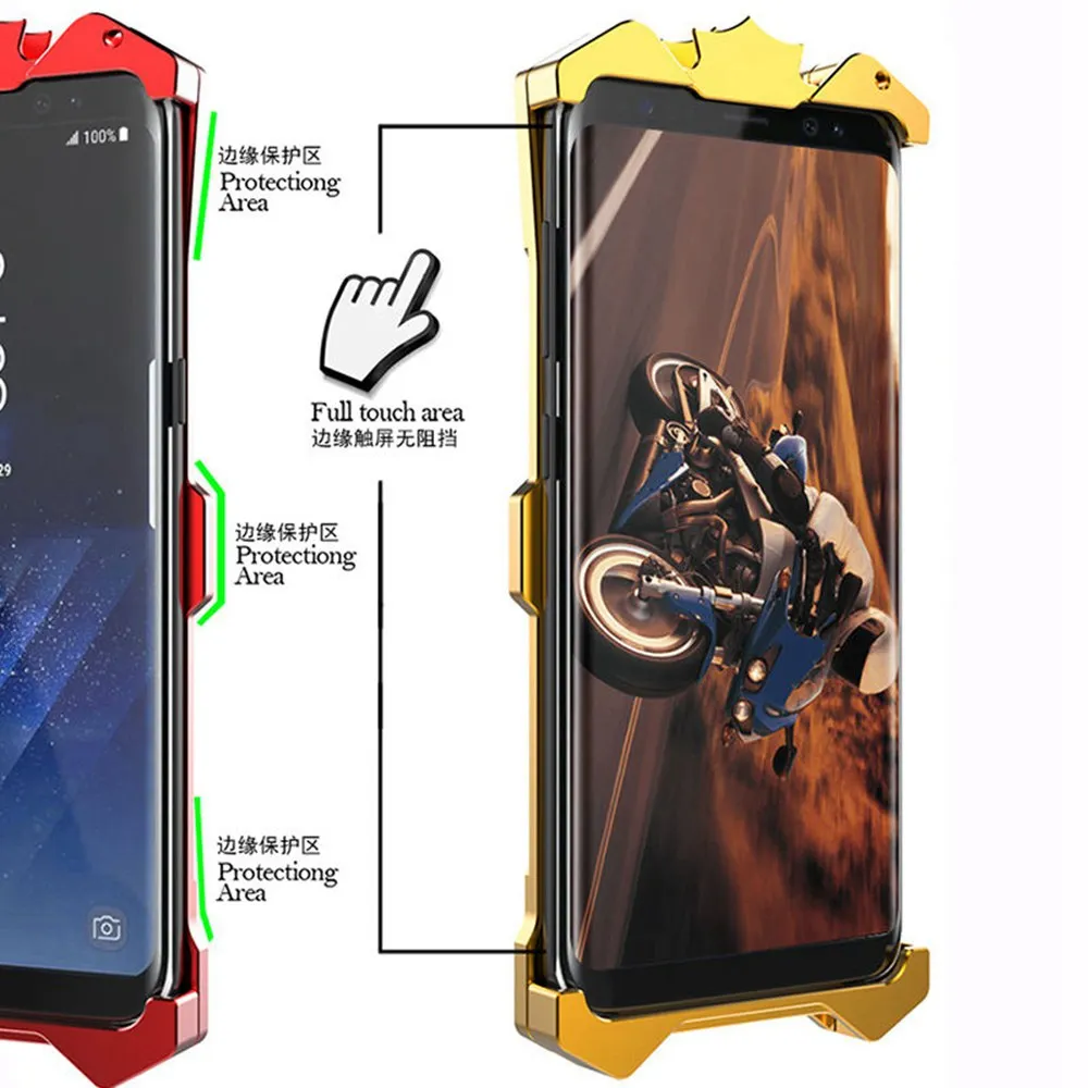 Человек Мальчик Роскошные золотые металлического сплава Алюминий Чехол для Samsung