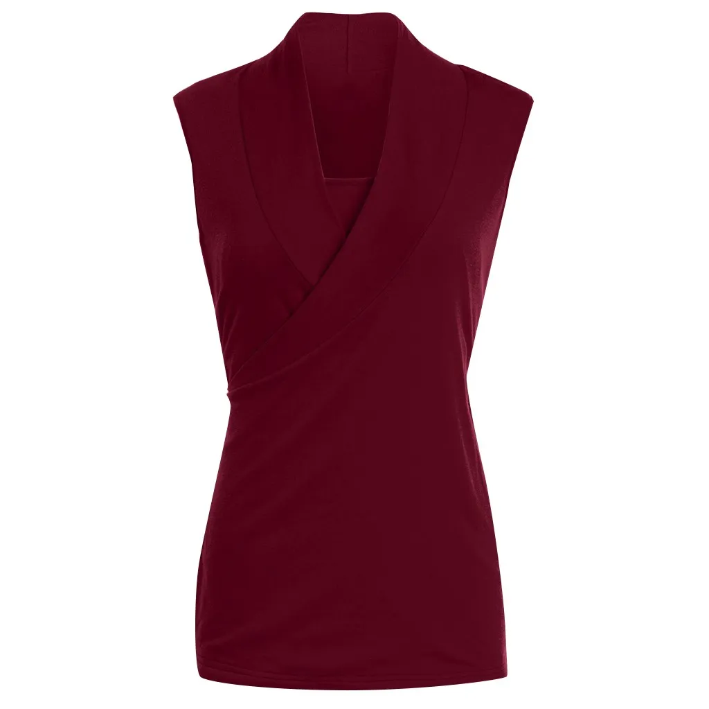 Летняя женская одежда для беременных SAGACE Элегантная блузка без рукавов кормящих